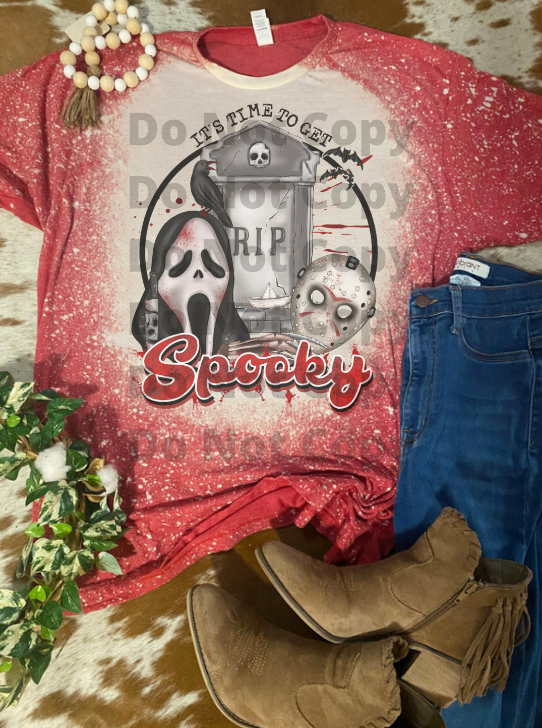 Spooky Halloween Bleach Tee