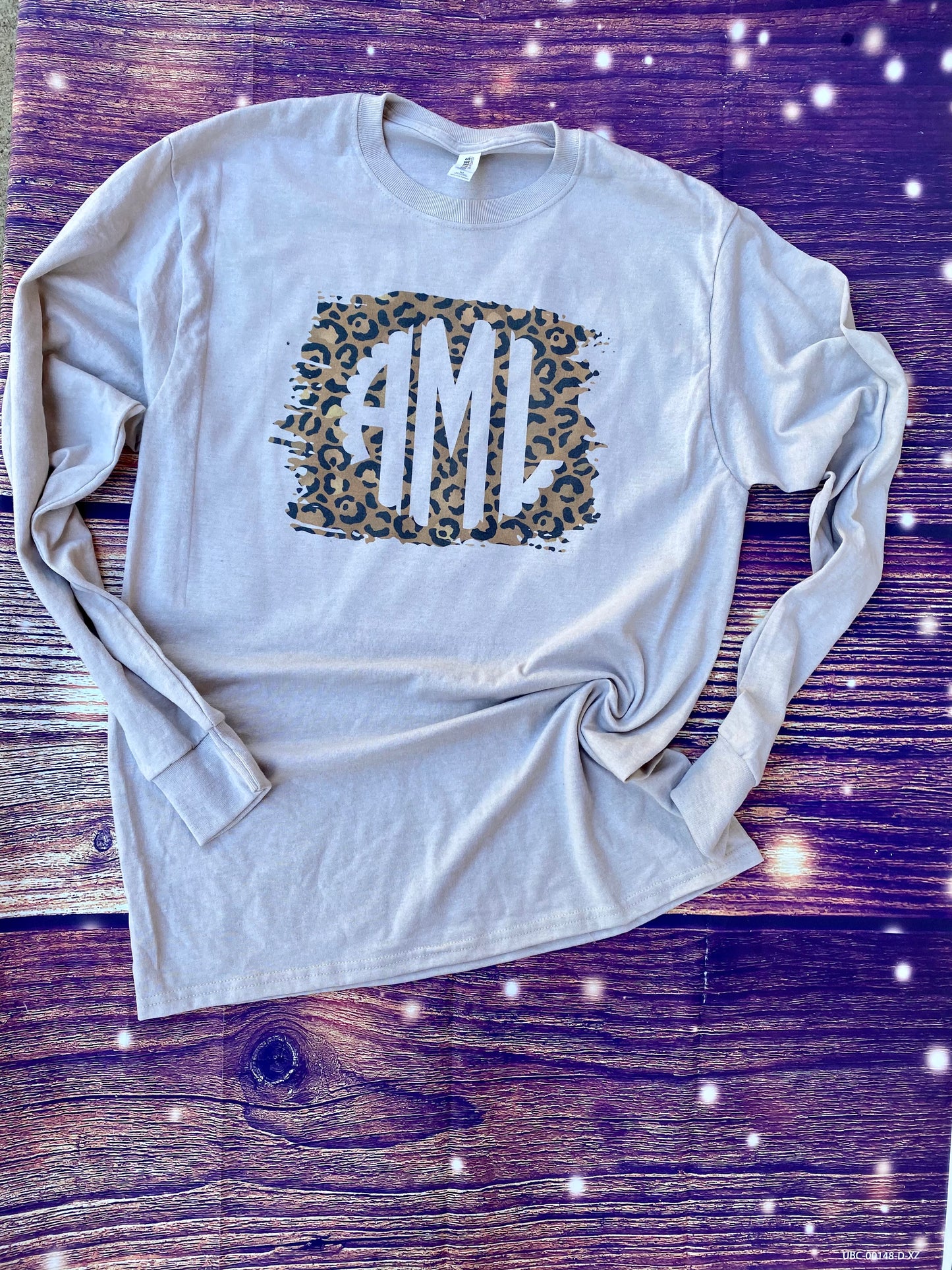 Cheetah monogram long sleeve shirt