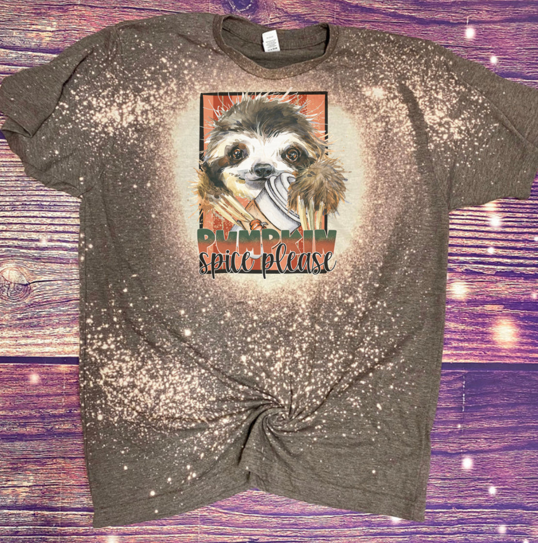 Pumpkin Spice Please Bleach Tee