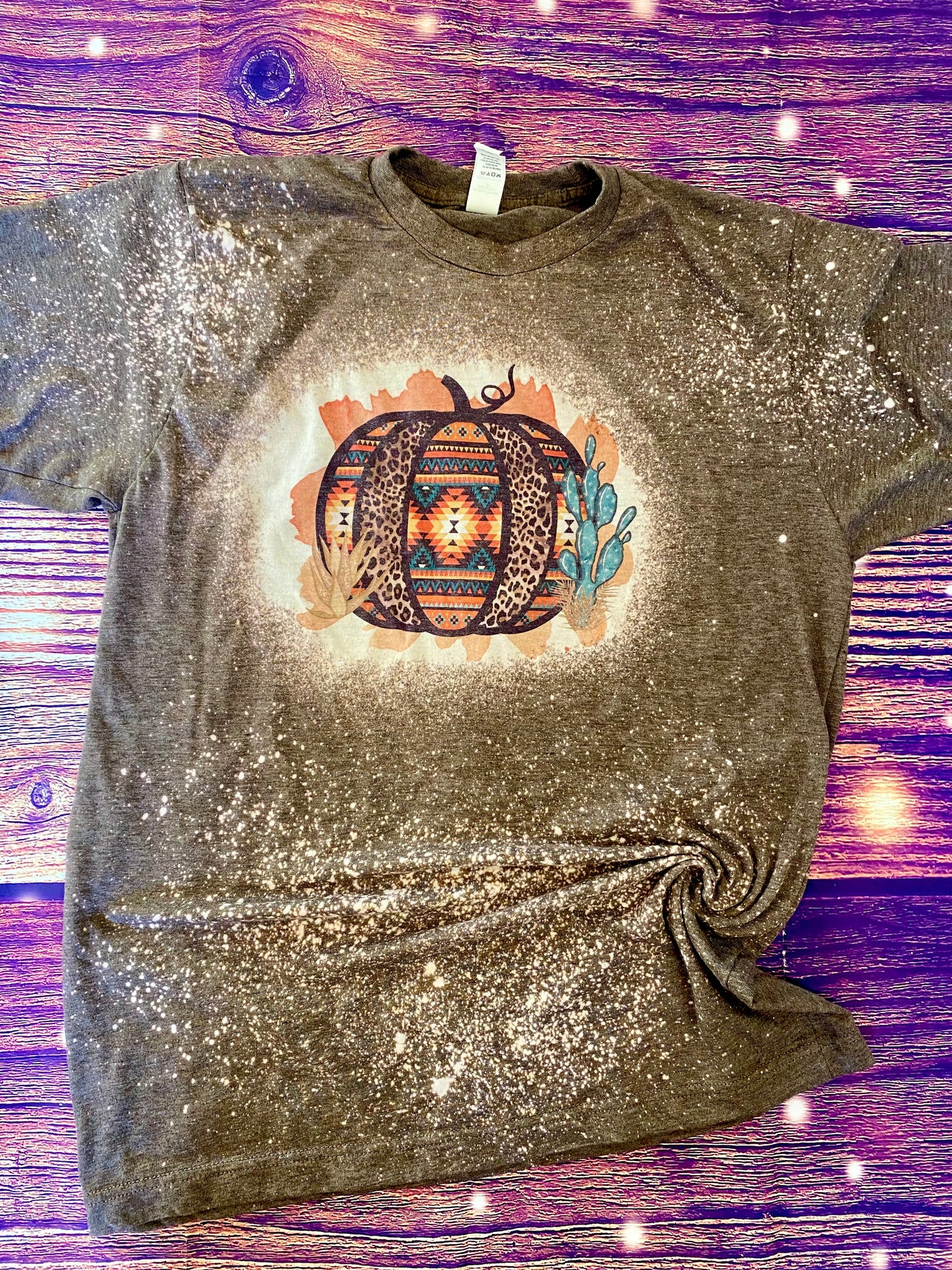 Aztec Pumpkin Bleach Tee