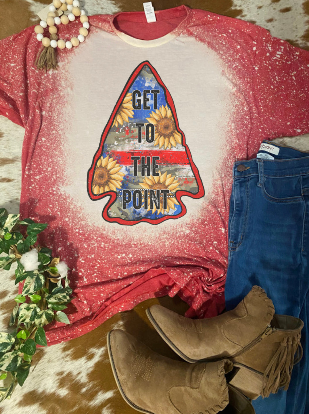Patriotic Get to the Point Bleach Tee