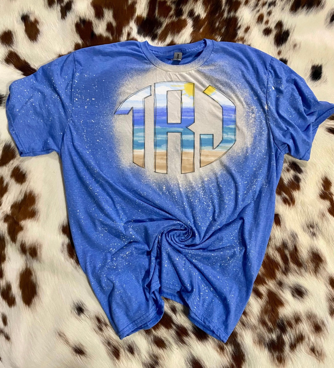 Beach Monogram Bleach Tee