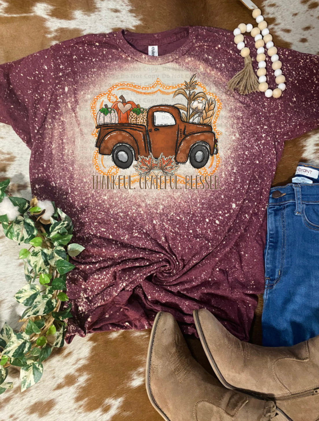 Thankful grateful blessed Bleach Tee