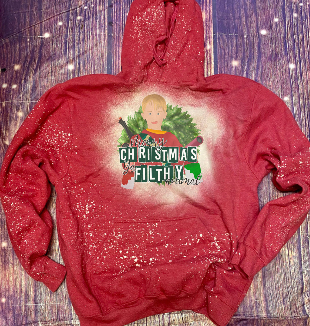 Filthy Animal Christmas Bleach Hoodie
