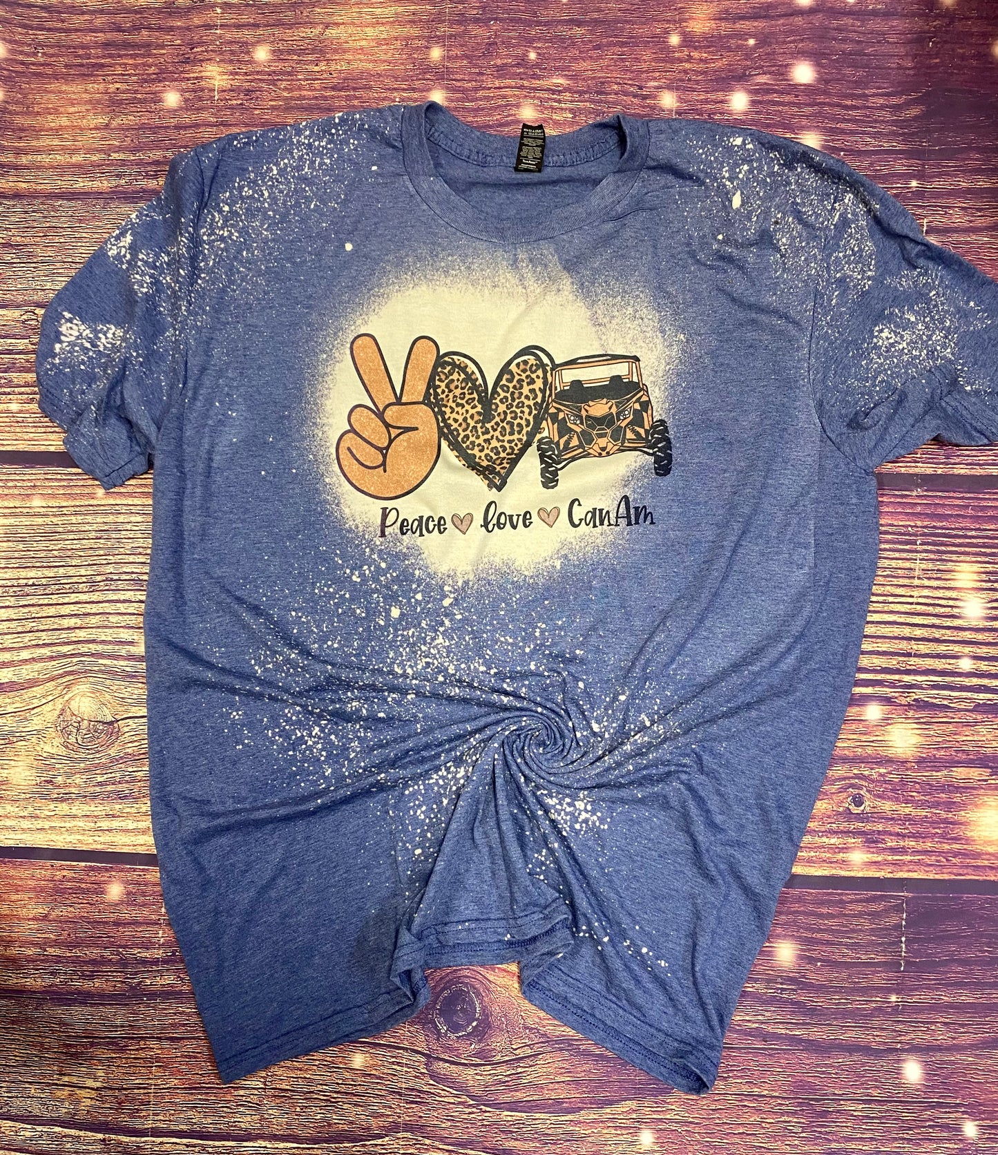 Peace Love Can Am Bleach Tee