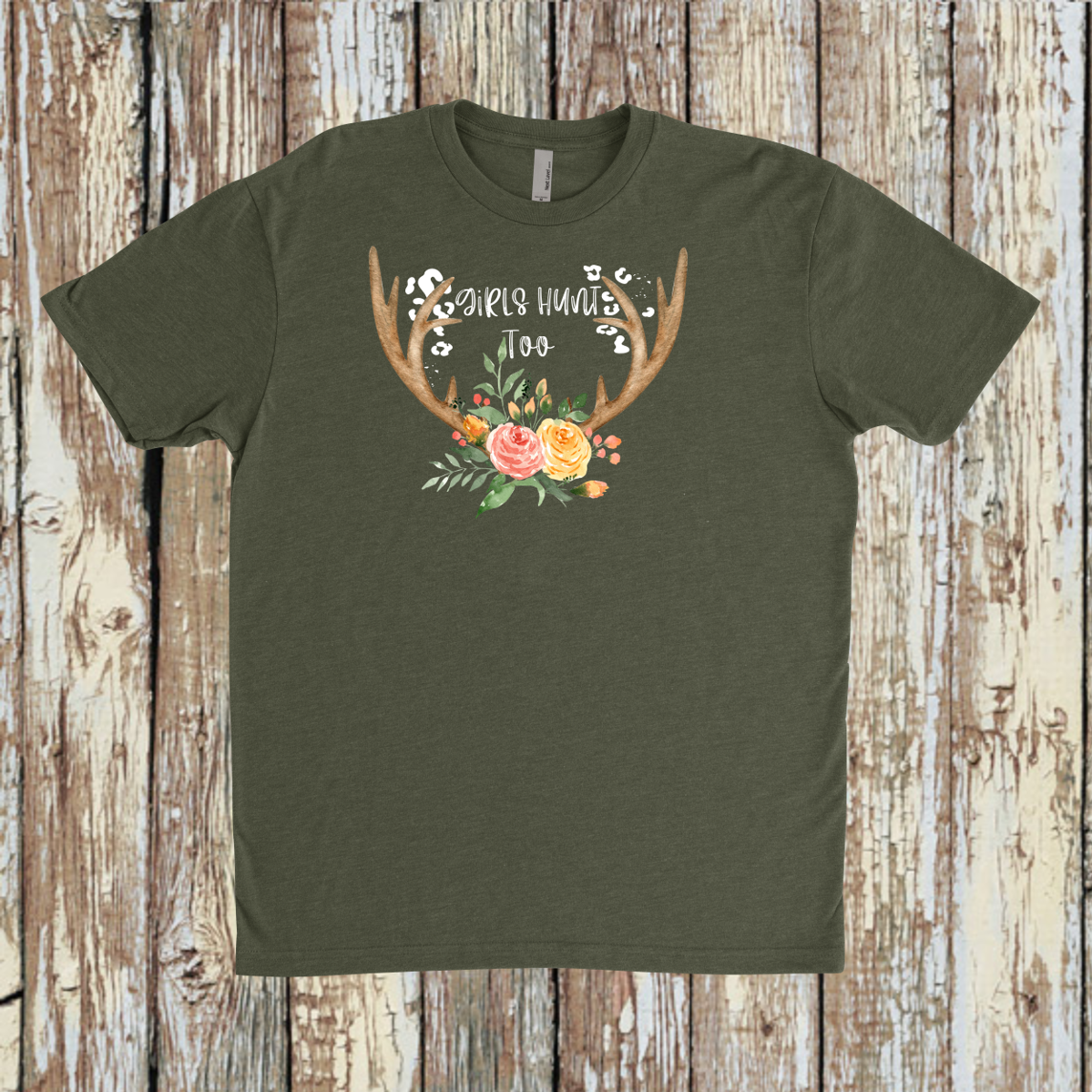 Girls Hunt too screen Printed Shirt