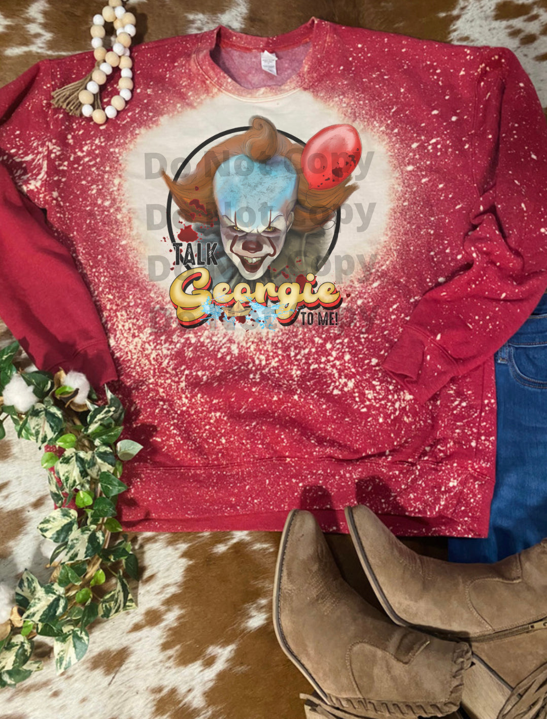 Talk Georgie to me Halloween Bleach Sweatshirt