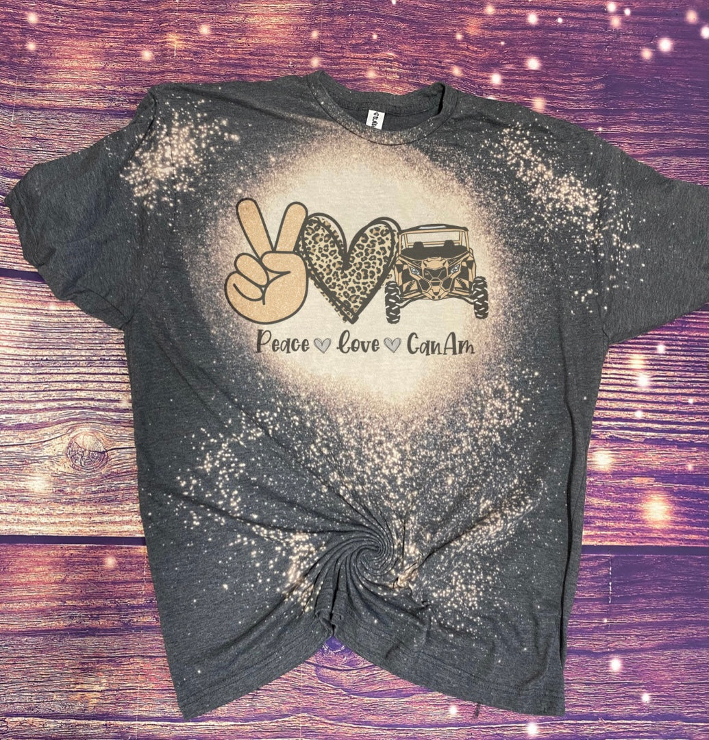 Peace Love Can Am Bleach Tee