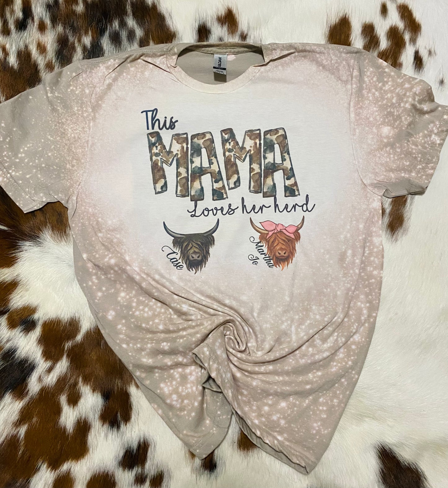 This Mama Loves her Herd Bleach Tee