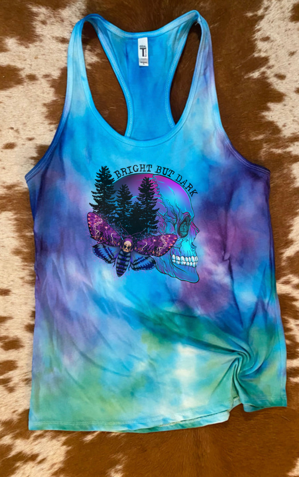 Bright but Dark spooky summer Tie Dye Tank