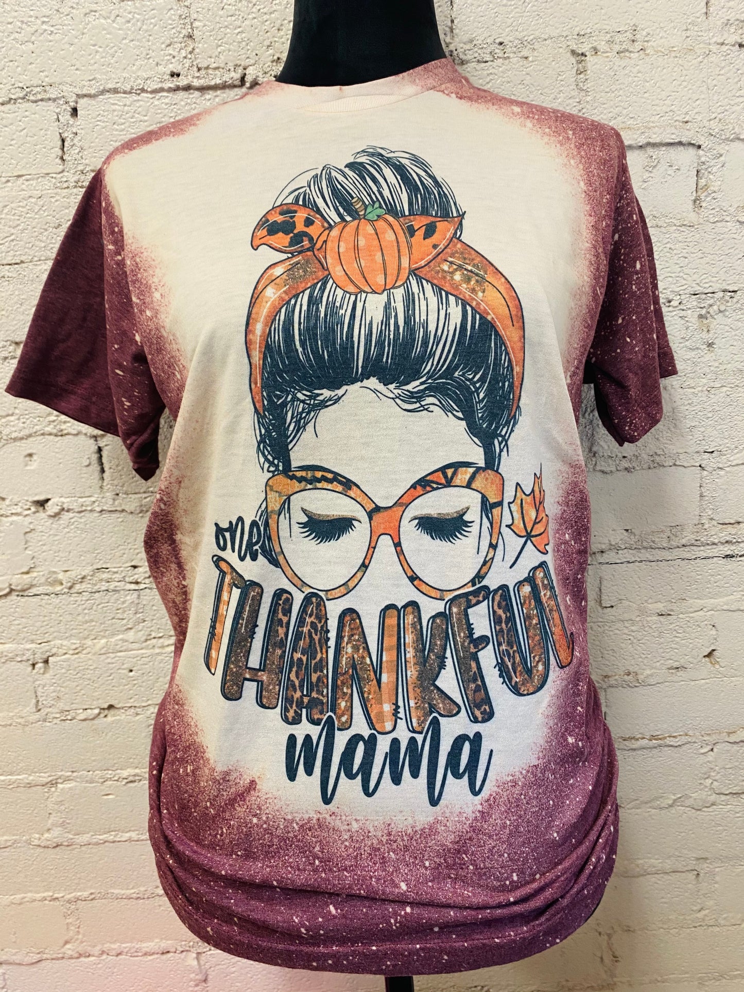 Thankful Mama Bleach Tee
