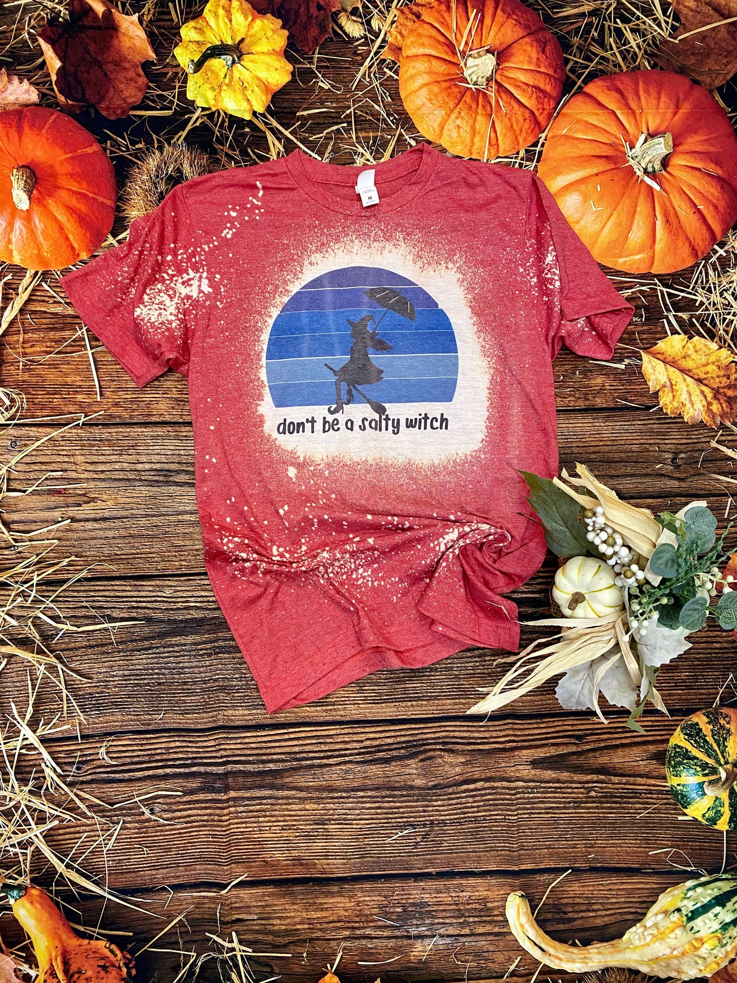 Don’t be Salty Witch | Salty Witch Bleach Shirt | Fall Design Bleach Shirt | Bleach Tee | Bleach Shirt | Bleached Shirt | Fall Bleach Shirt