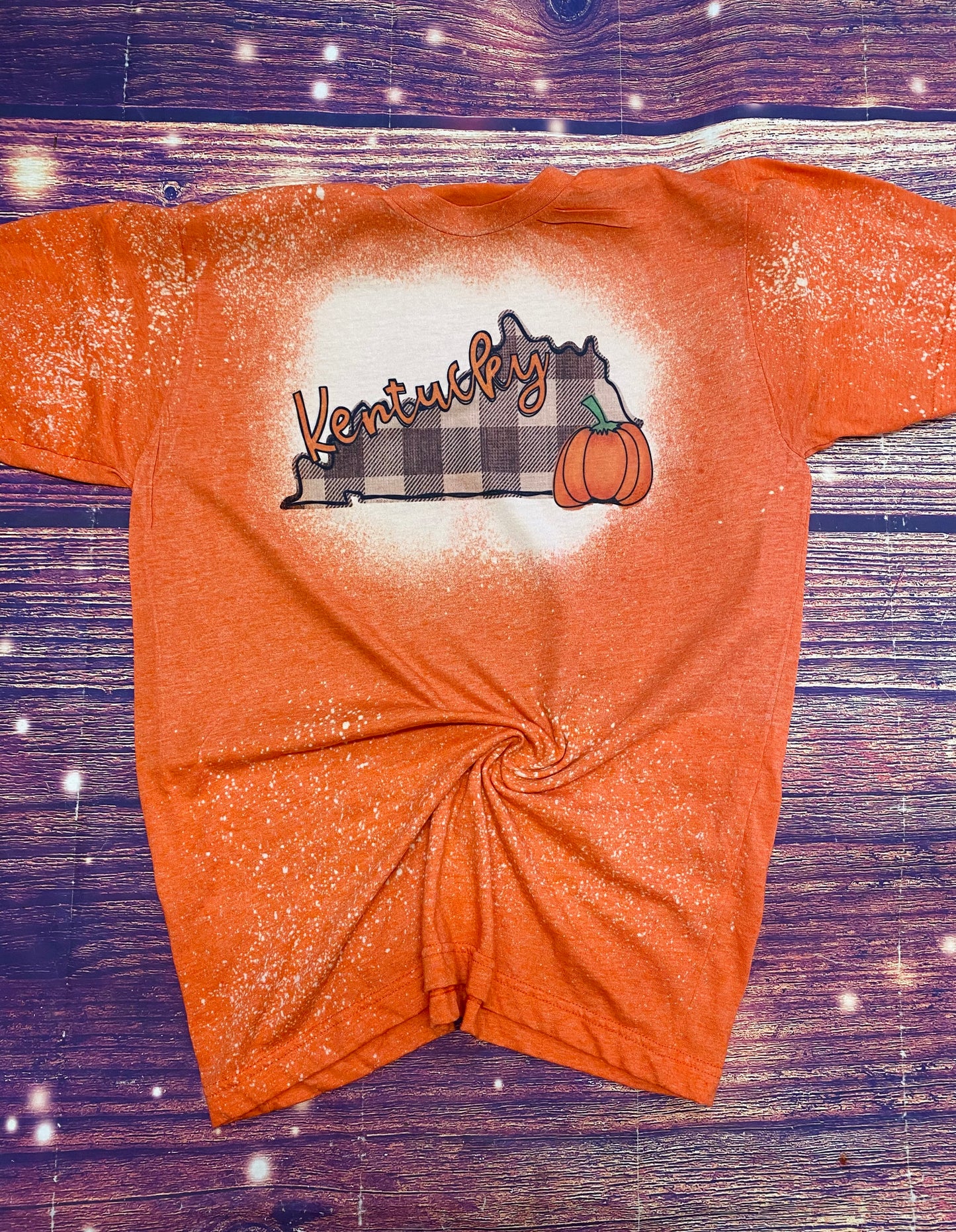 Plaid Kentucky pumpkin Bleach Tee