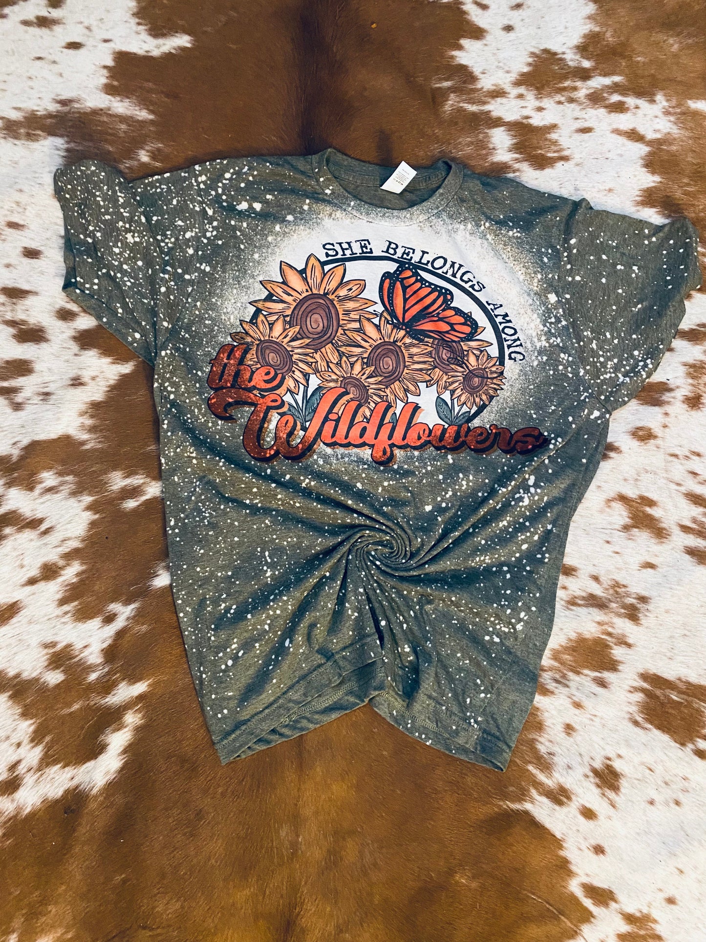 Among the Wildflowers Bleach Tee