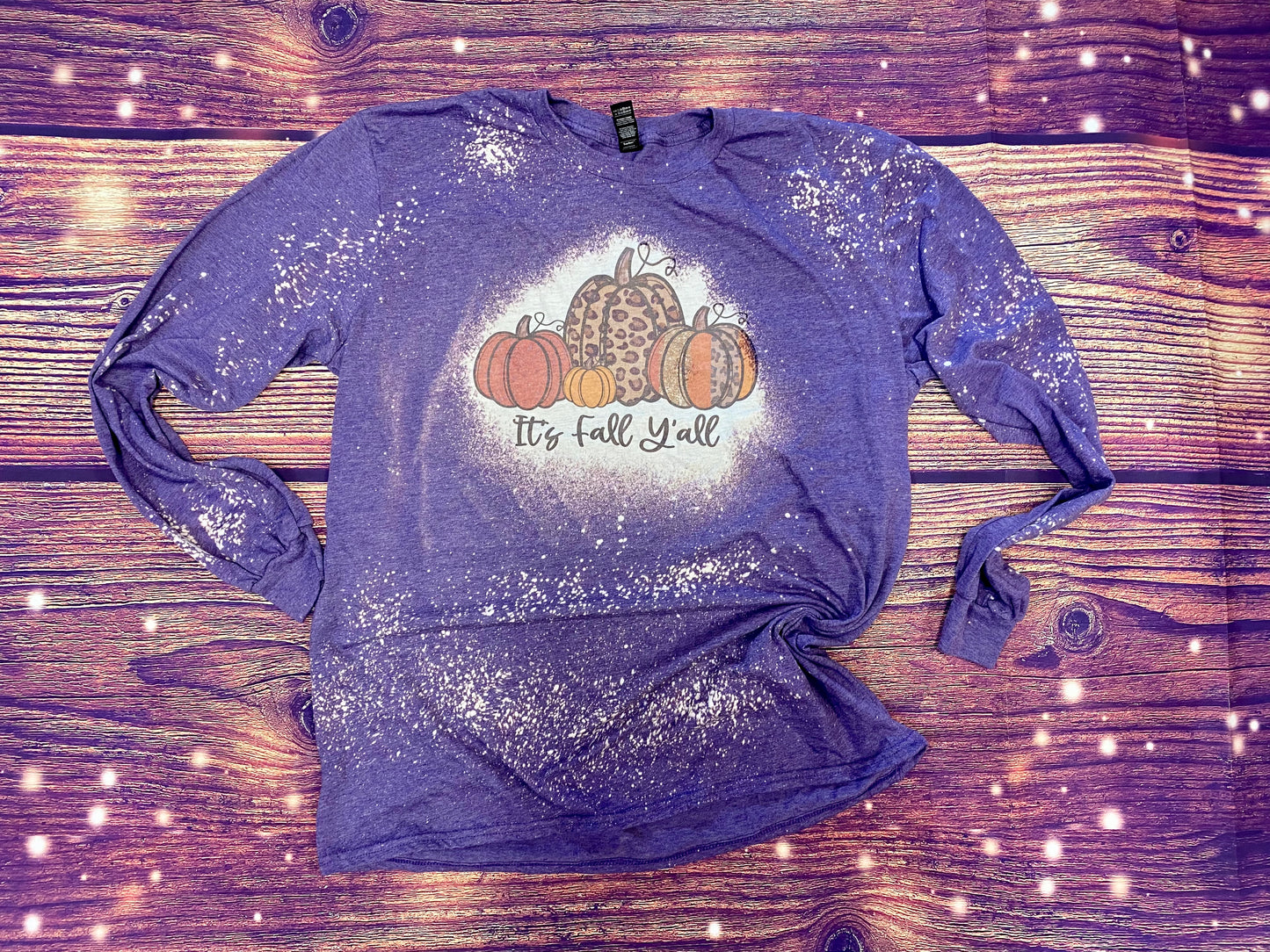 It’s Fall Y’all Long Sleeve Bleach Tee
