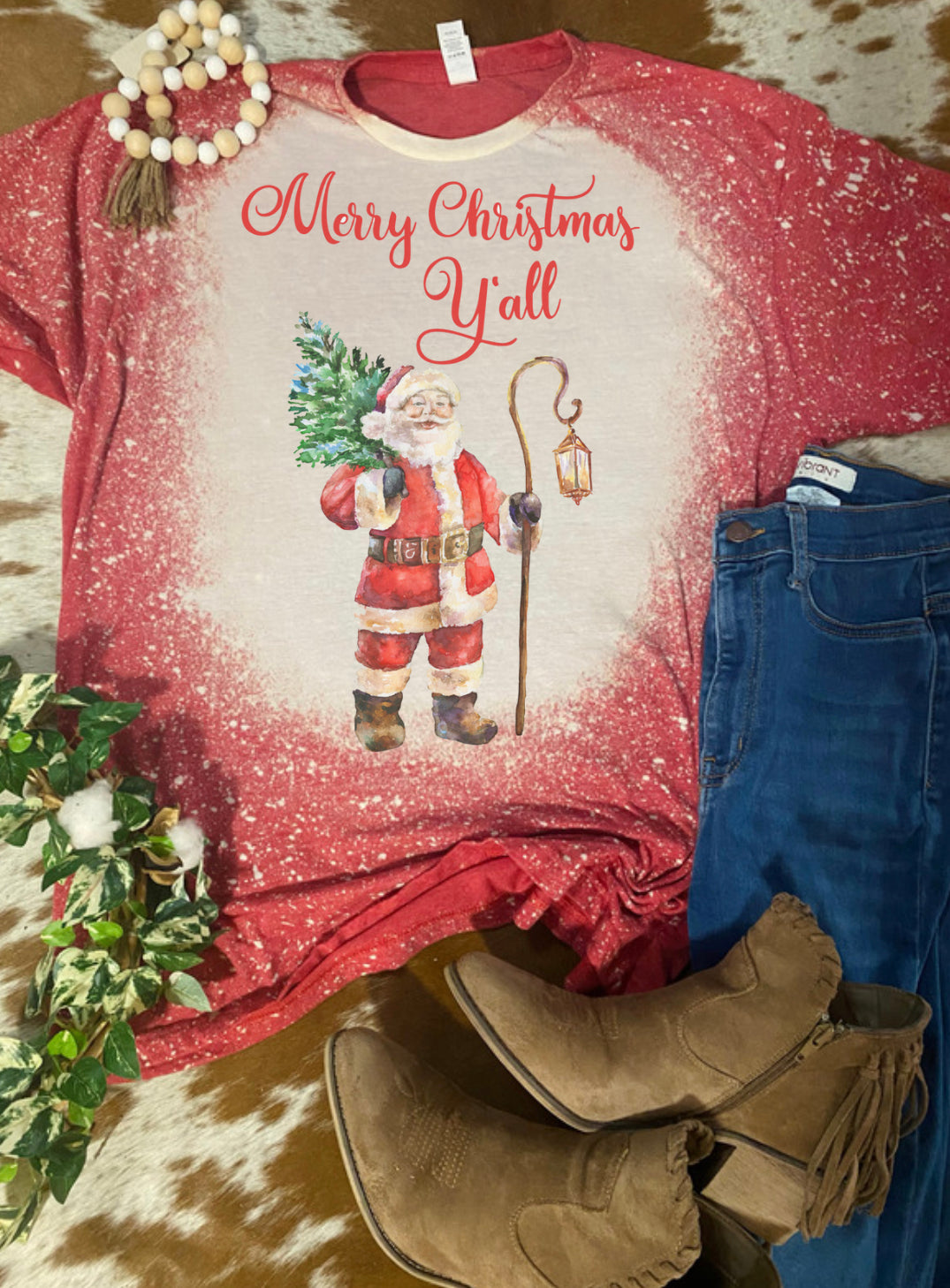 Merry Christmas Y’all Christmas Bleach Tee