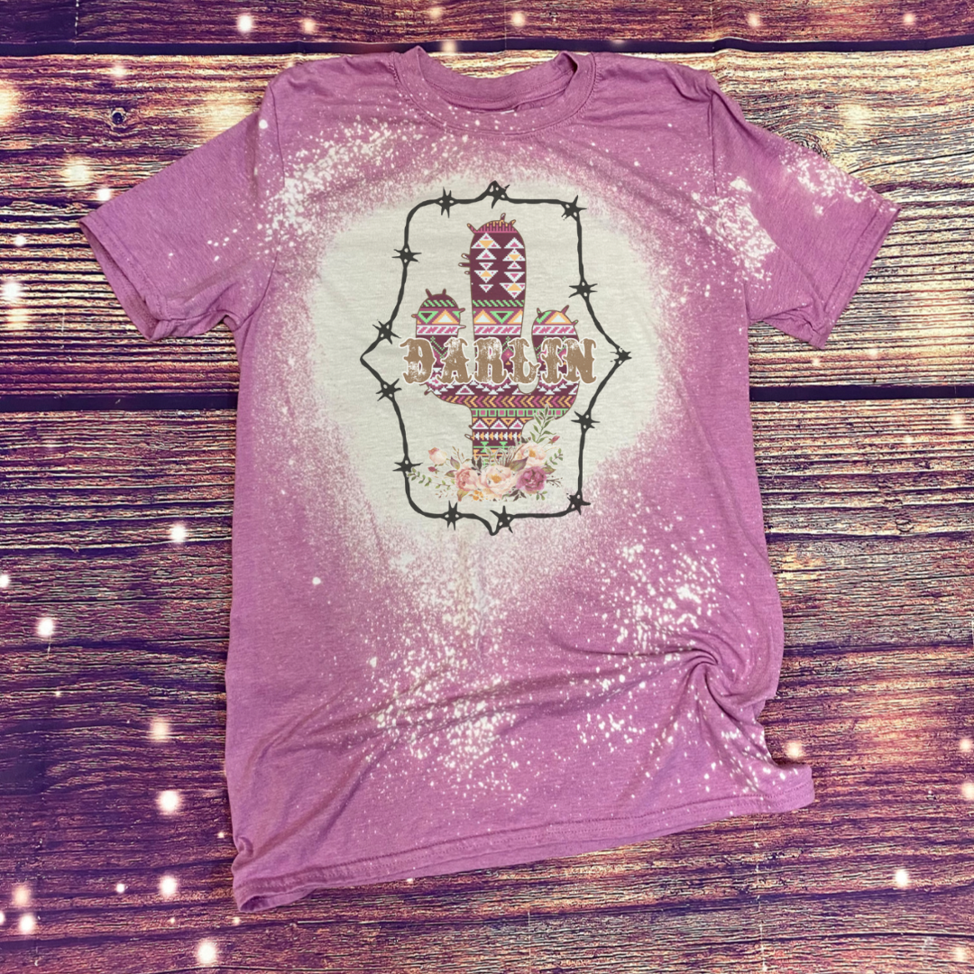 Darlin Aztec Cactus Bleach Tee