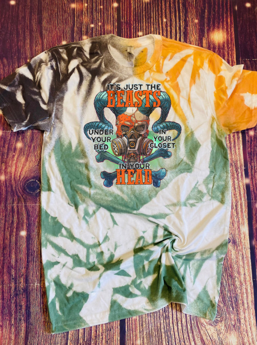 Beasts Head Tie Dye tee