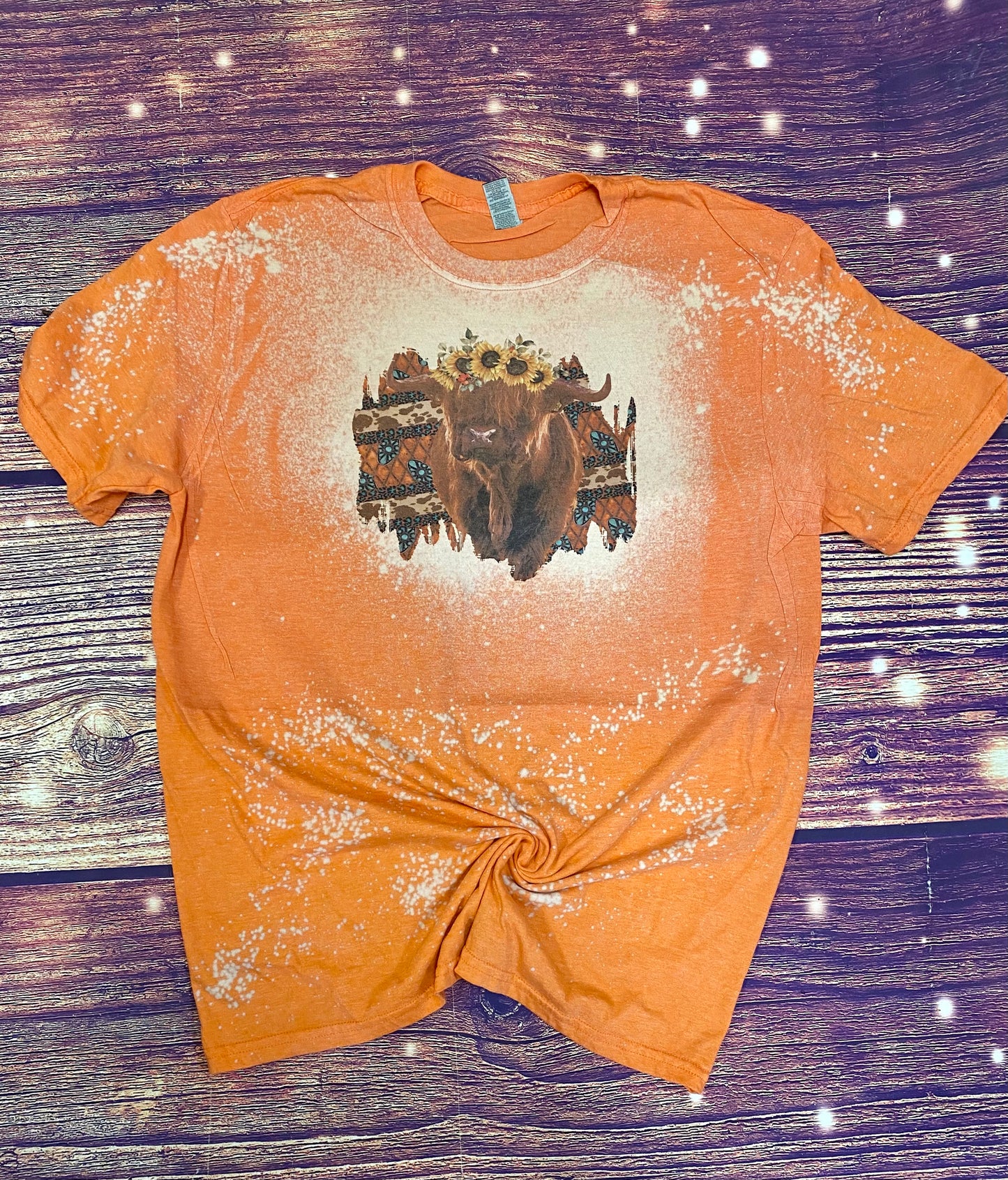 Highland Cow Bleach Tee