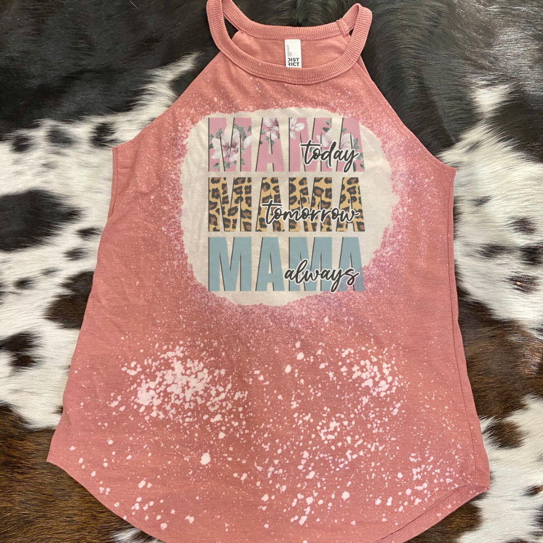 Mama Today Bleach Rocker Tank
