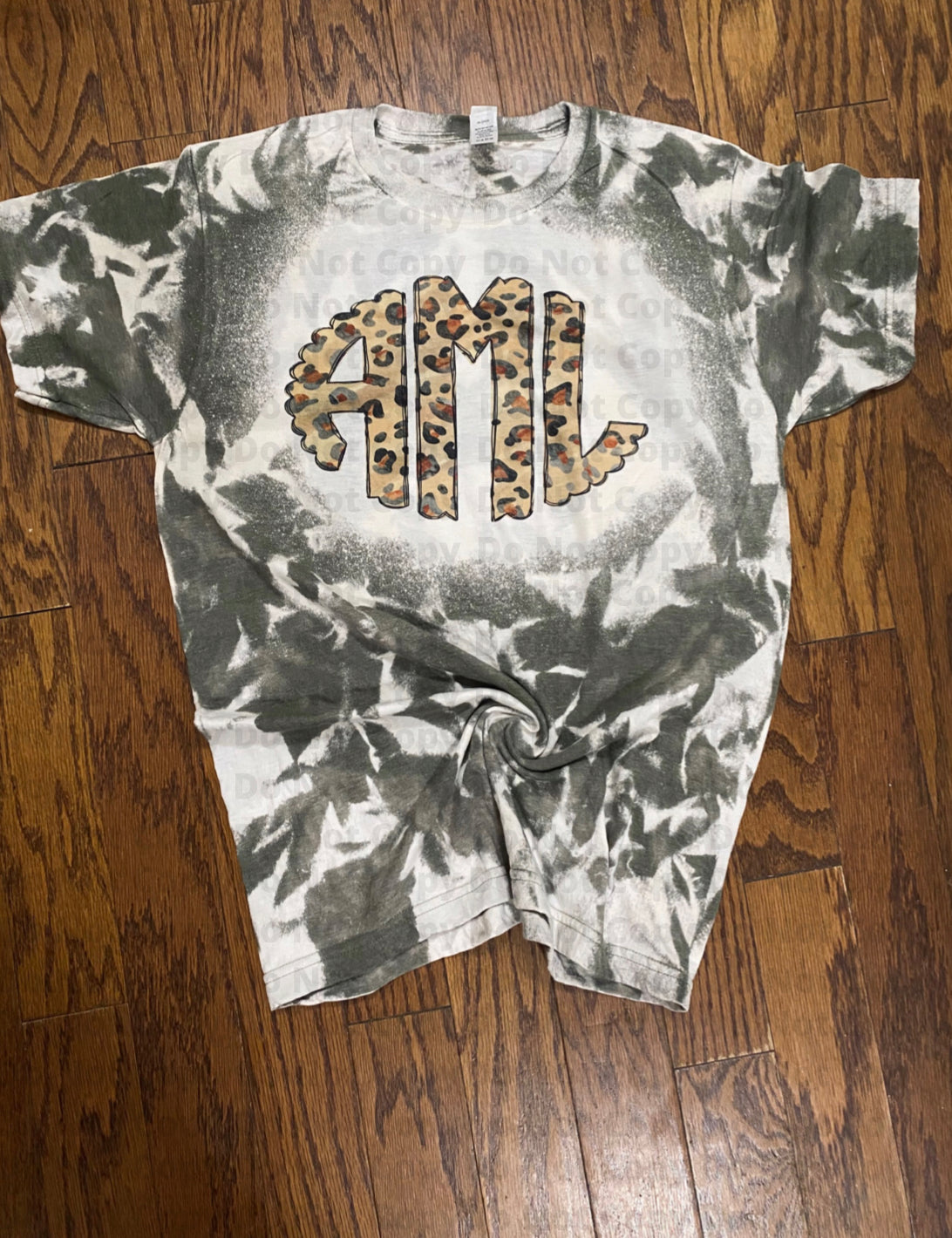 Leopard Monogram Bleach Tee