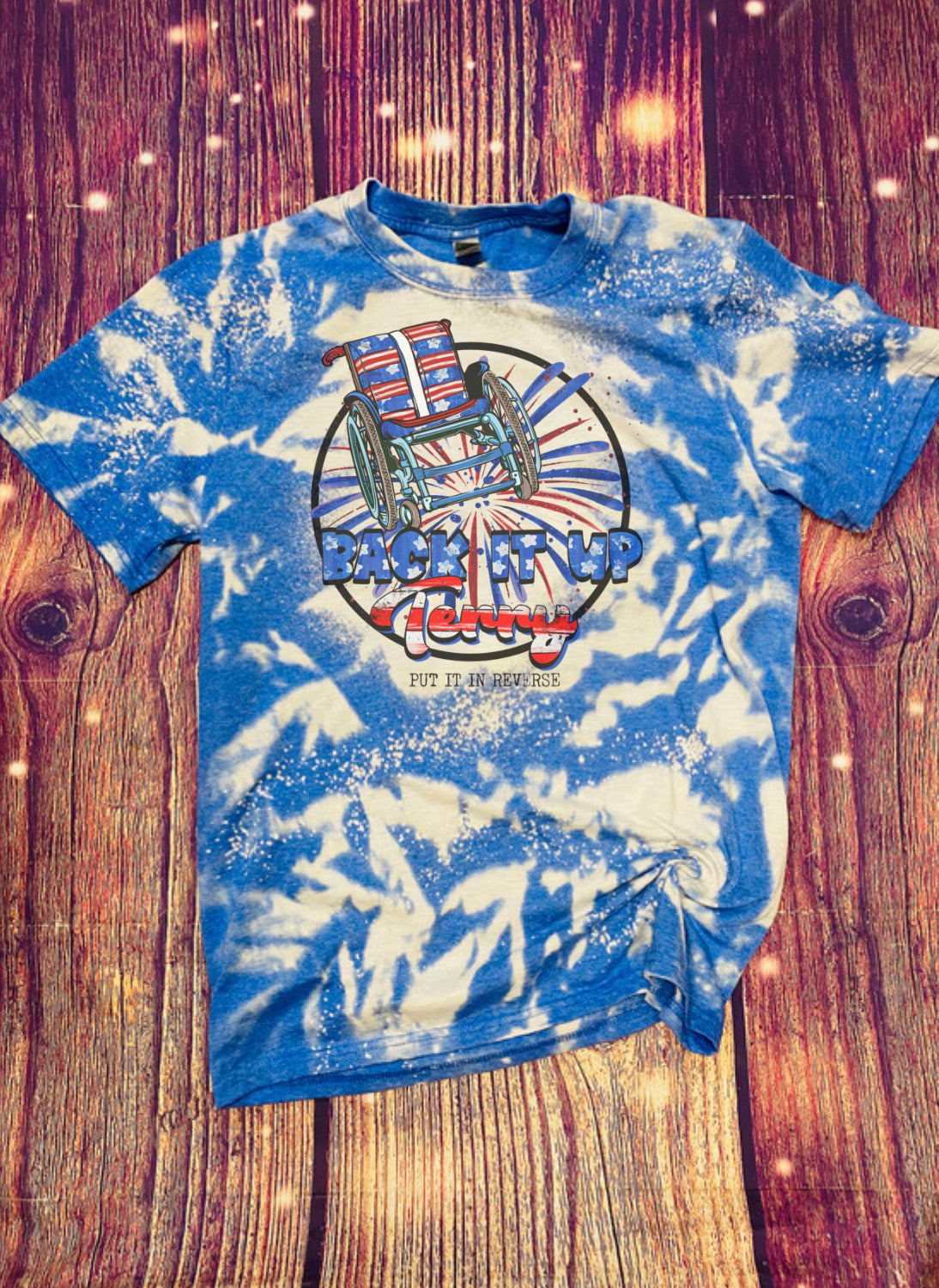 Patriotic Back it up Terry Bleach Tee