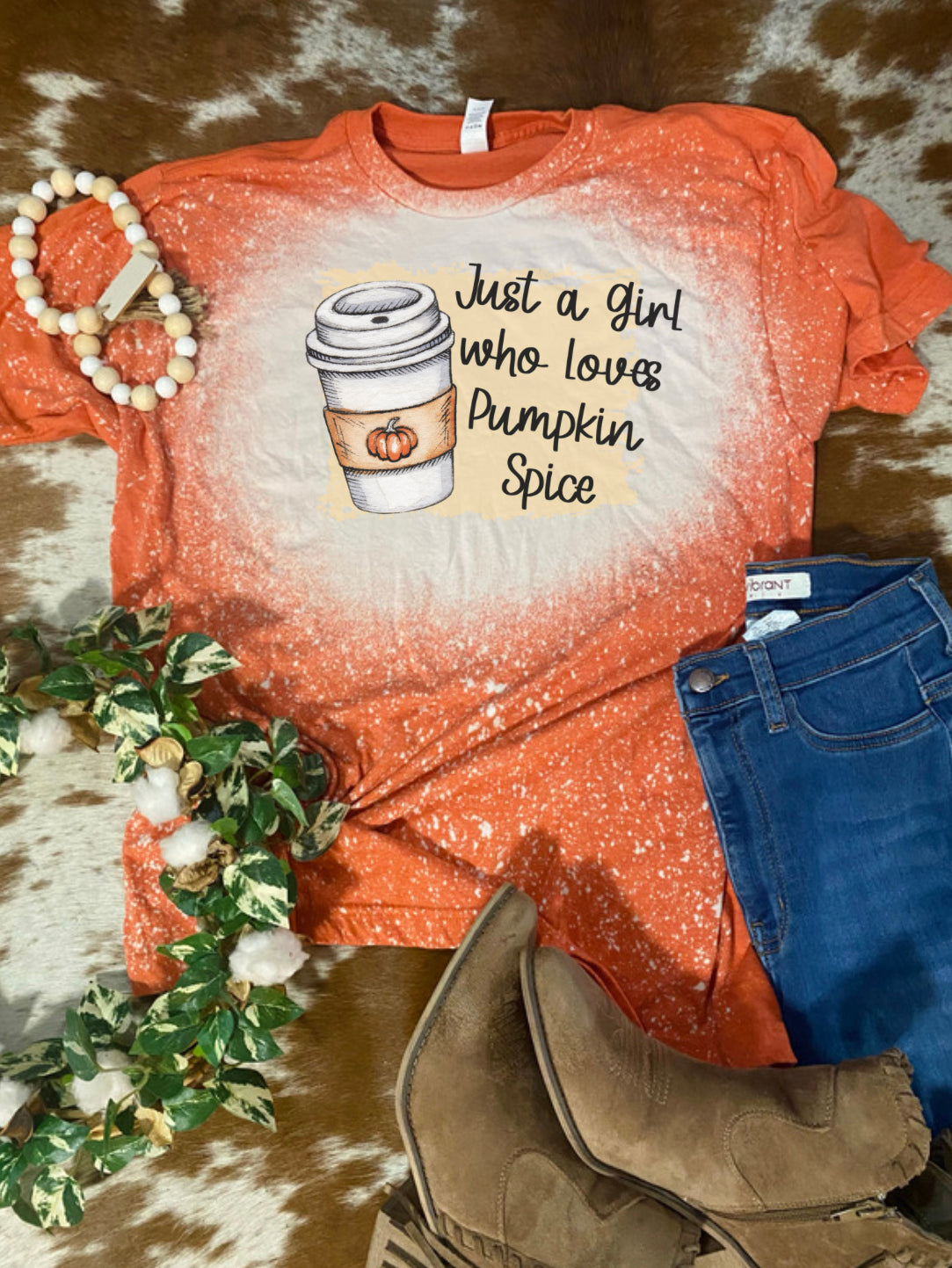 Loves pumpkin Spice Fall Bleach Tee
