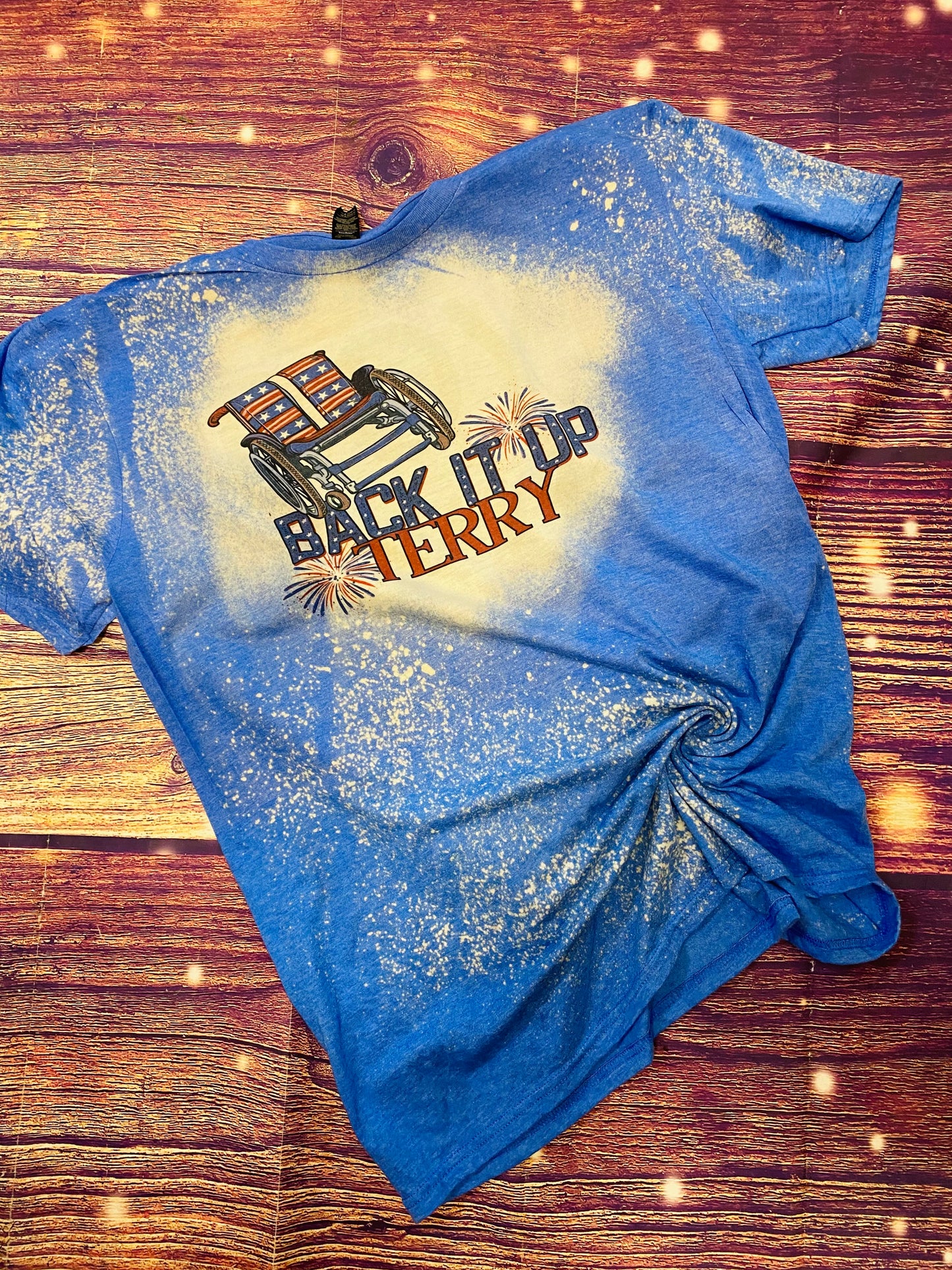 Back it Up Terry patriotic Bleach Tee