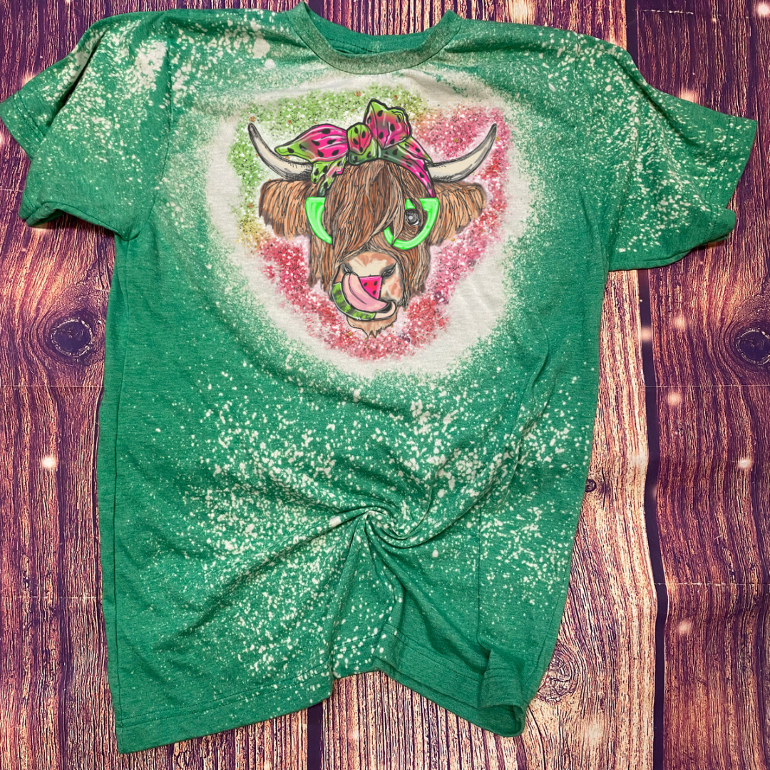 Watermelon Cow Bleach Shirt