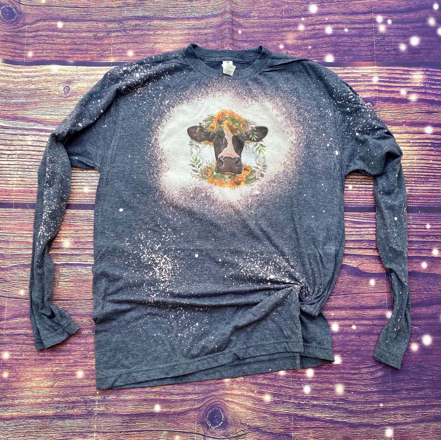 Cow Sunflower Bleach Long sleeve