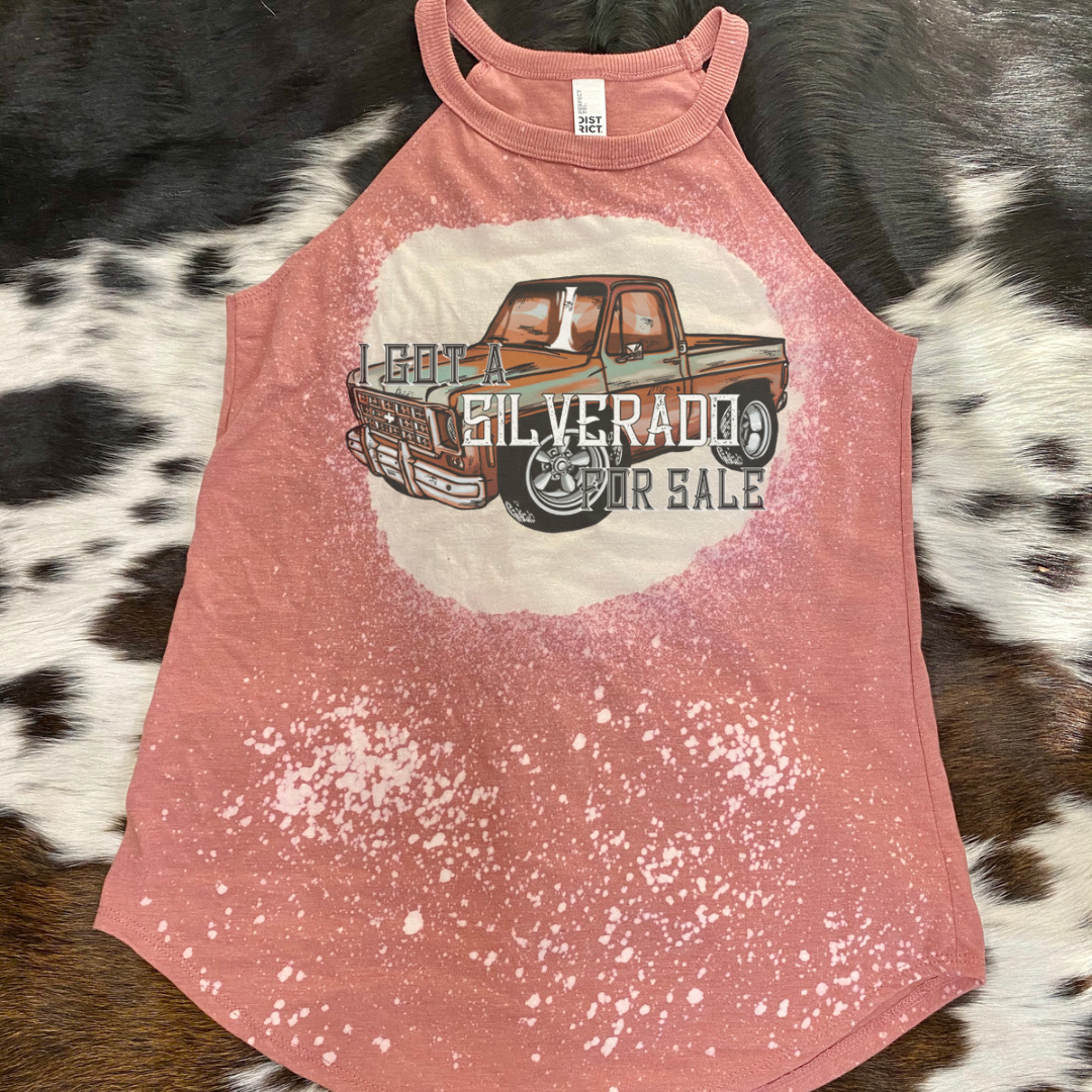 Silverado For Sale Bleach Rocker Tank