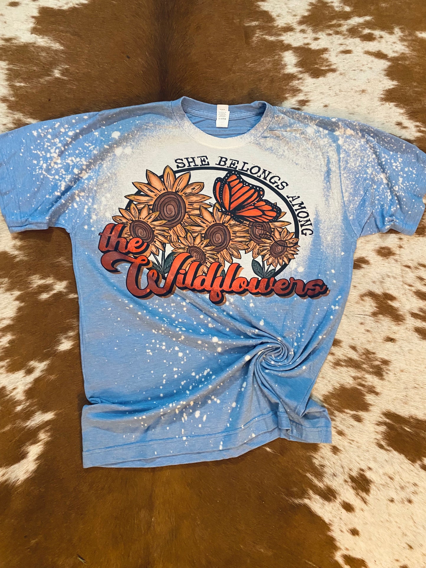 Among the Wildflowers Bleach Tee