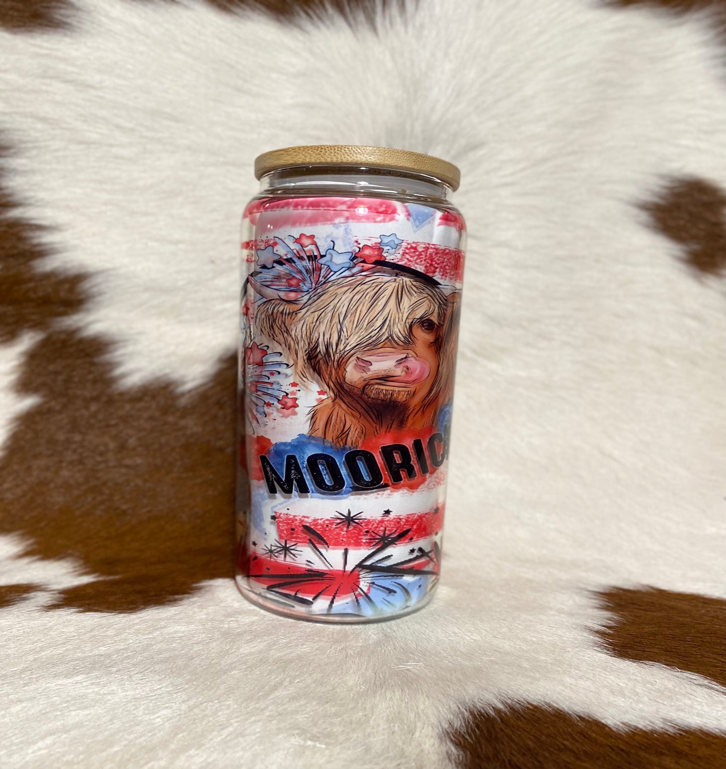 Moorica Patriotic Glass Tumbler