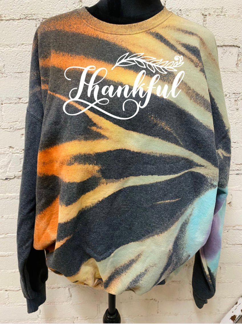 Thankful reverse tie dye Sweatshirt