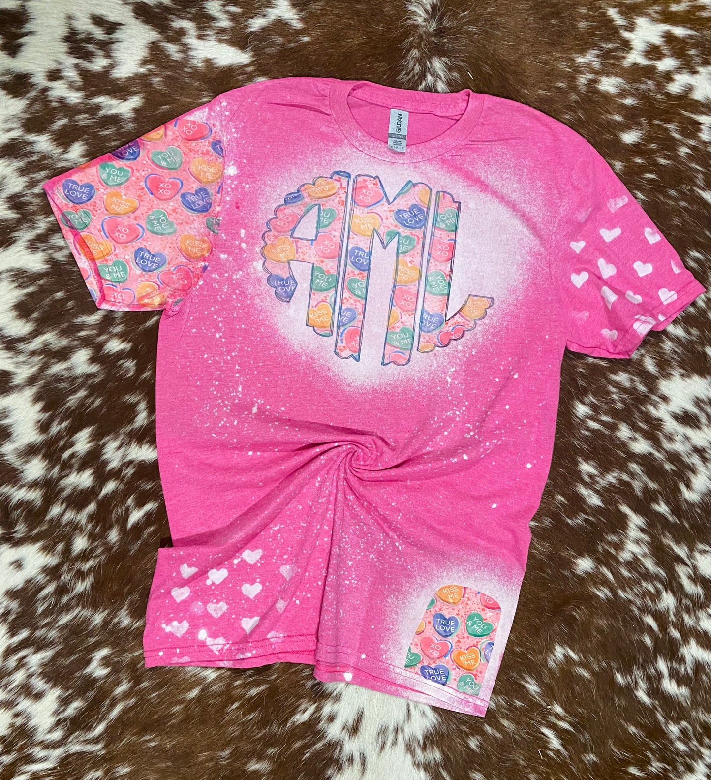 Candy hearts Monogram Bleach Tee