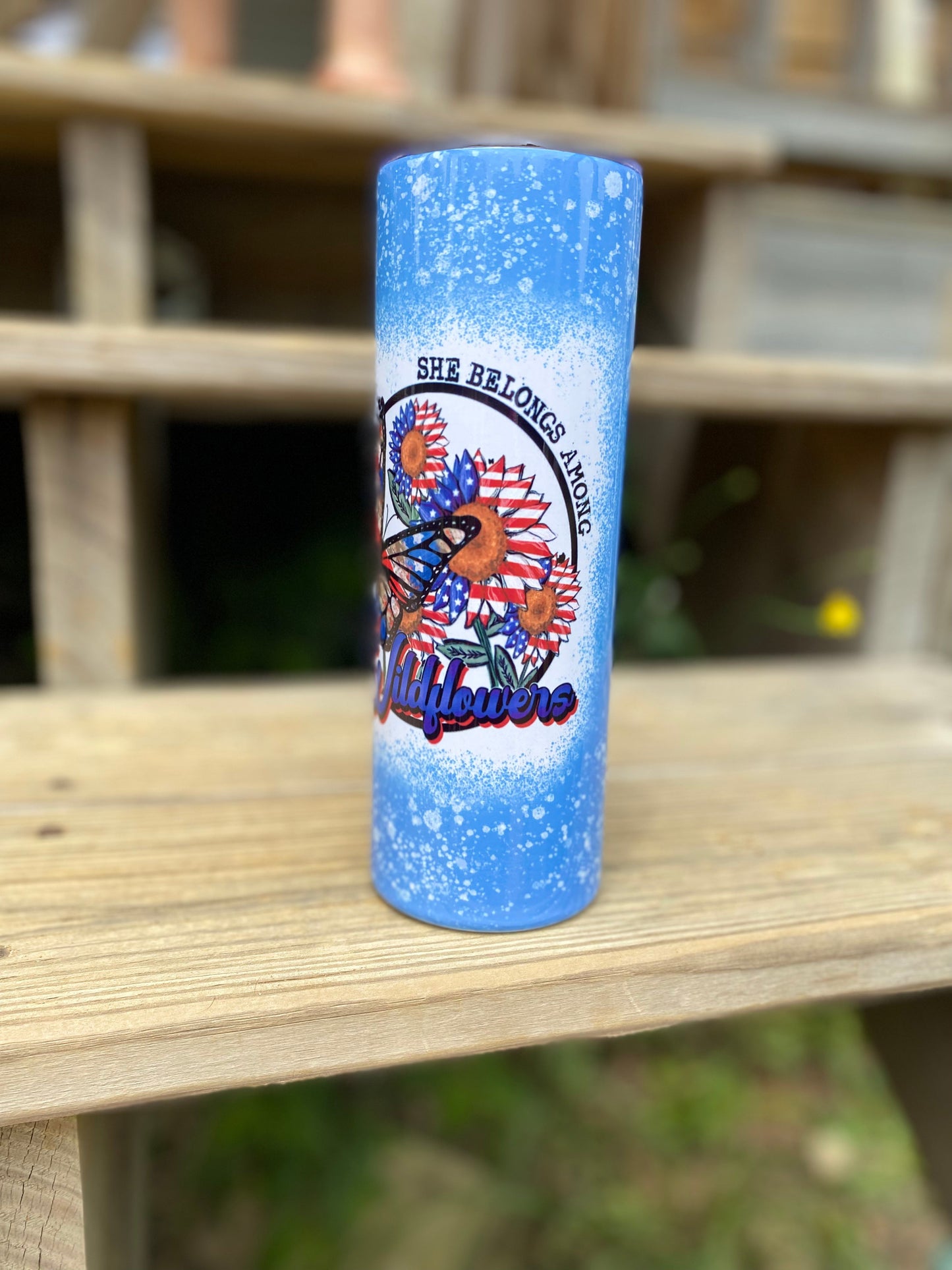 Among the wildflowers Patriotic Tumbler