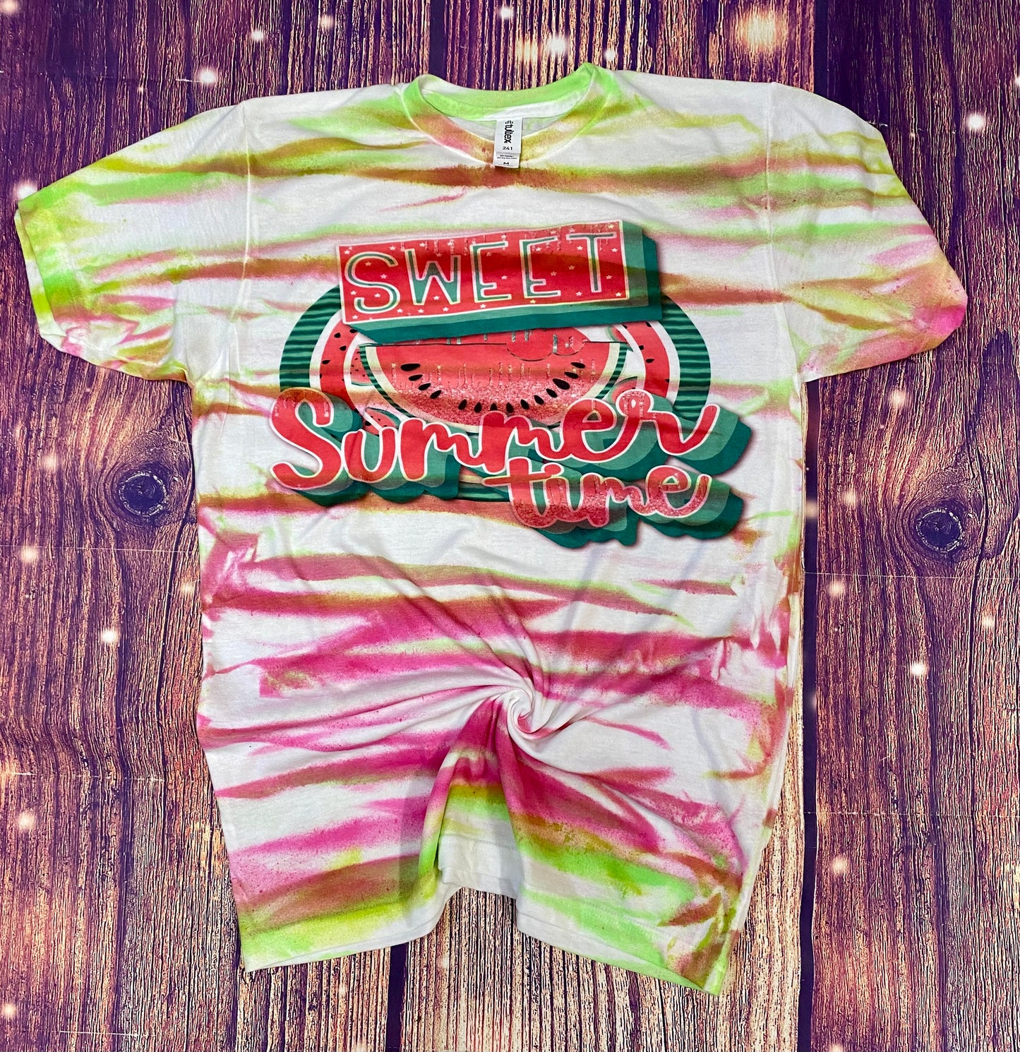 Sweet Summertime Watermelon Tie Dye tee