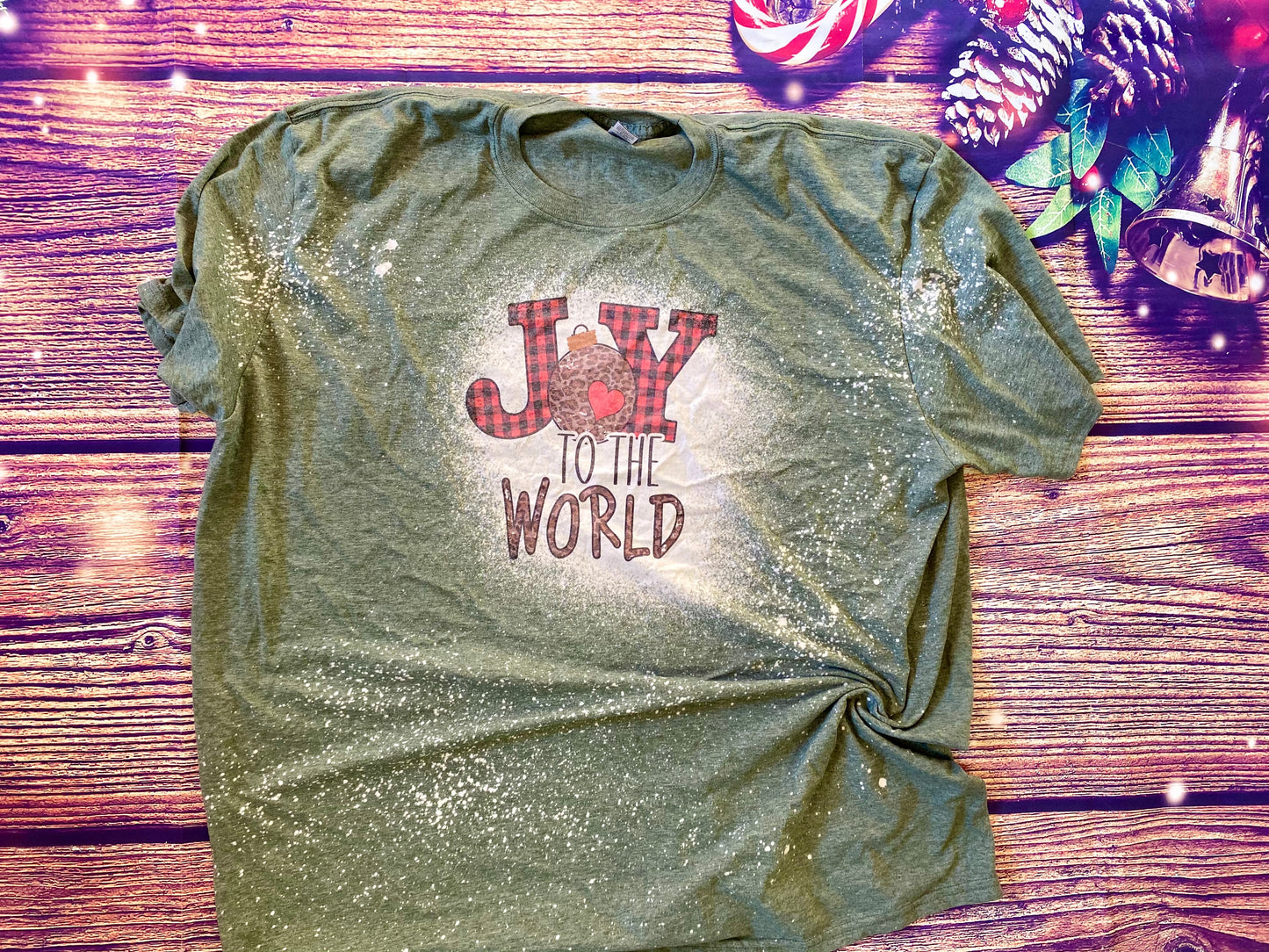 Joy to the world Christmas Bleach Tee