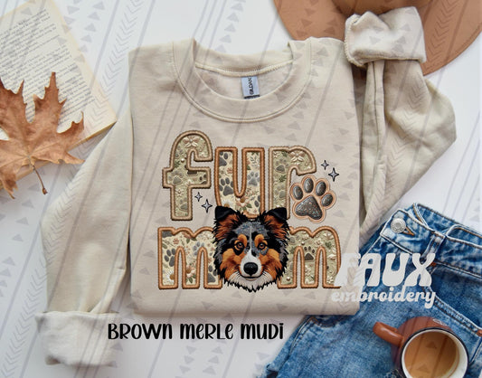 Fur mom Brown Merle Mudi