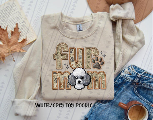 Fur mom White/Grey Toy Poodle