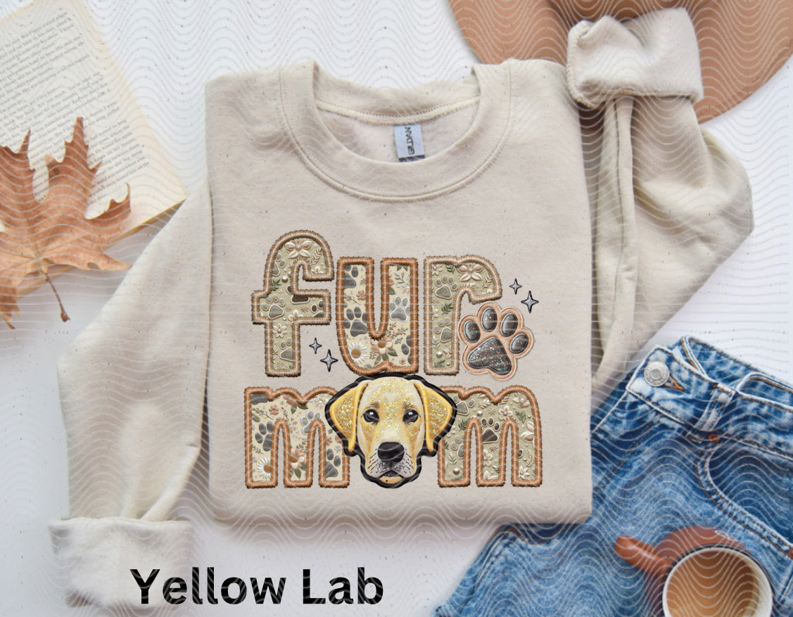 Fur mom Yellow Labrador