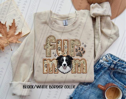 Fur mom Border Collie Black/White