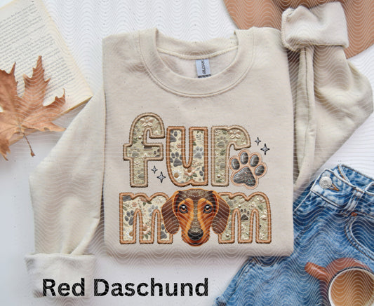 Fur mom Daschund Red