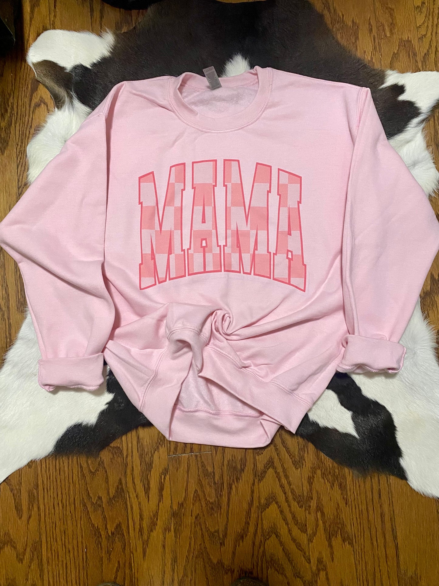 Mama checkered sweatshirt