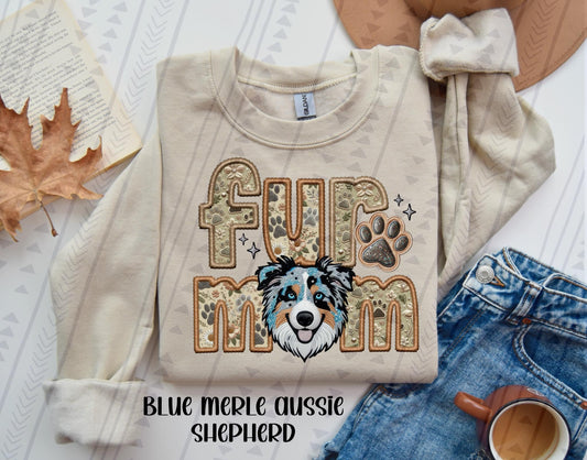 Fur mom Blue Merle Aussie