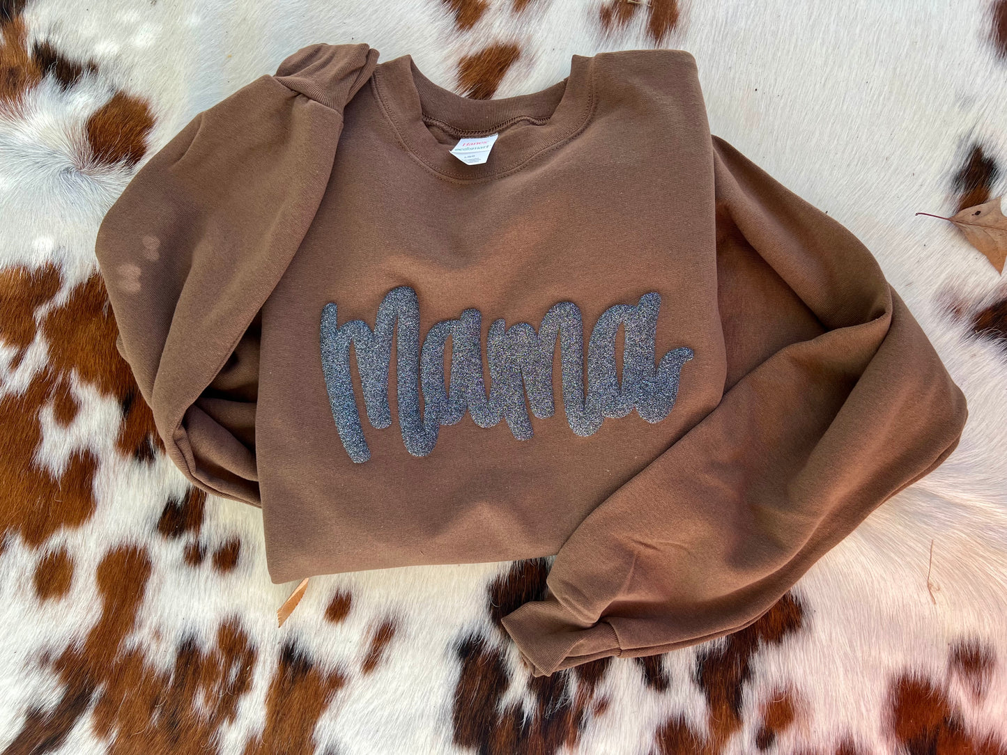 Glitter Puff Mama sweatshirt