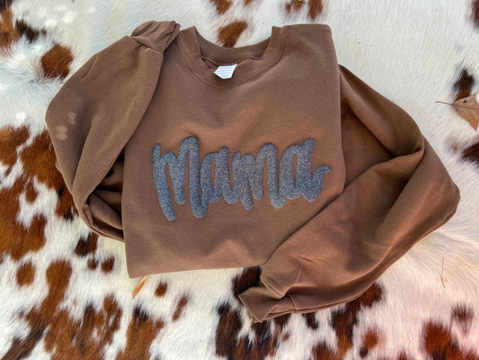 Glitter Puff Mama sweatshirt