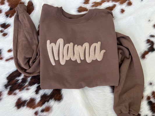 Glitter Puff Mama sweatshirt