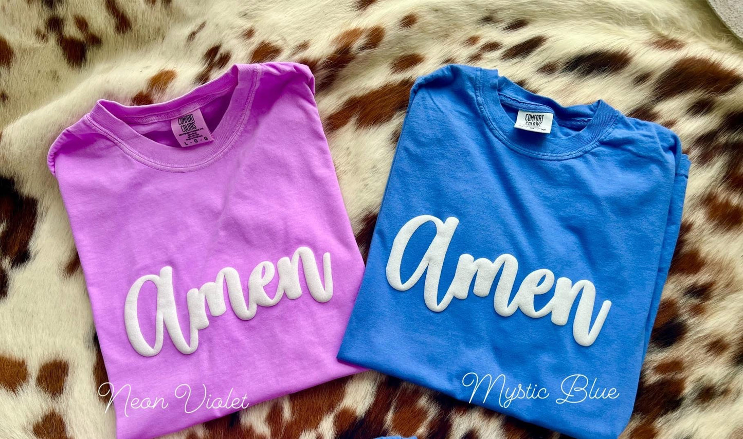 SUMMER SALE ENDS 5/31 Glitter Puff Mama (Custom) Comfort Color Tee