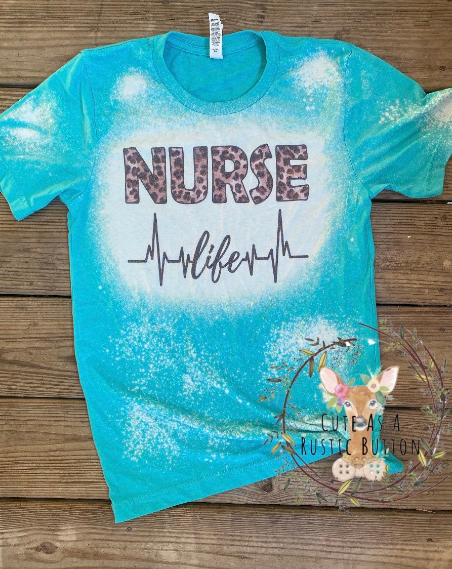 Nurse Lifeline | Bleach Nurse Life | Leopard Nurse Heart Beat
